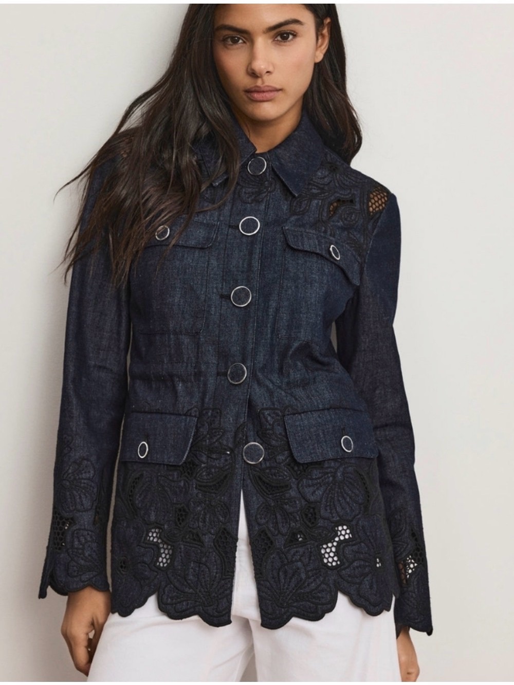Veronica Beard Kiki Eyelet Jacket, Size 2